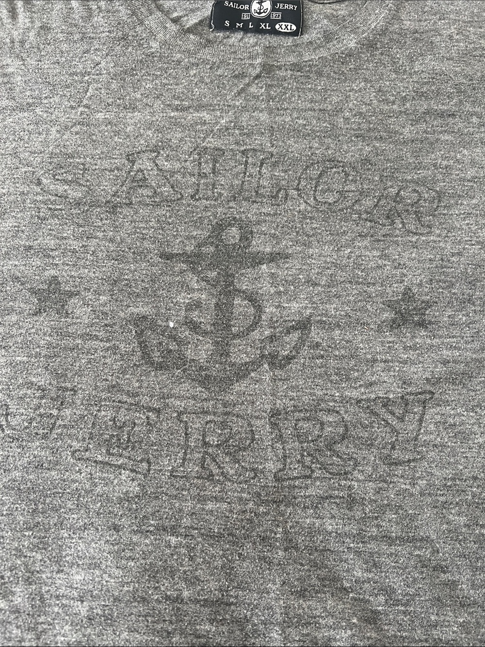 Sailor Jerry Gray Anchor Graphic Tee mens Xxl